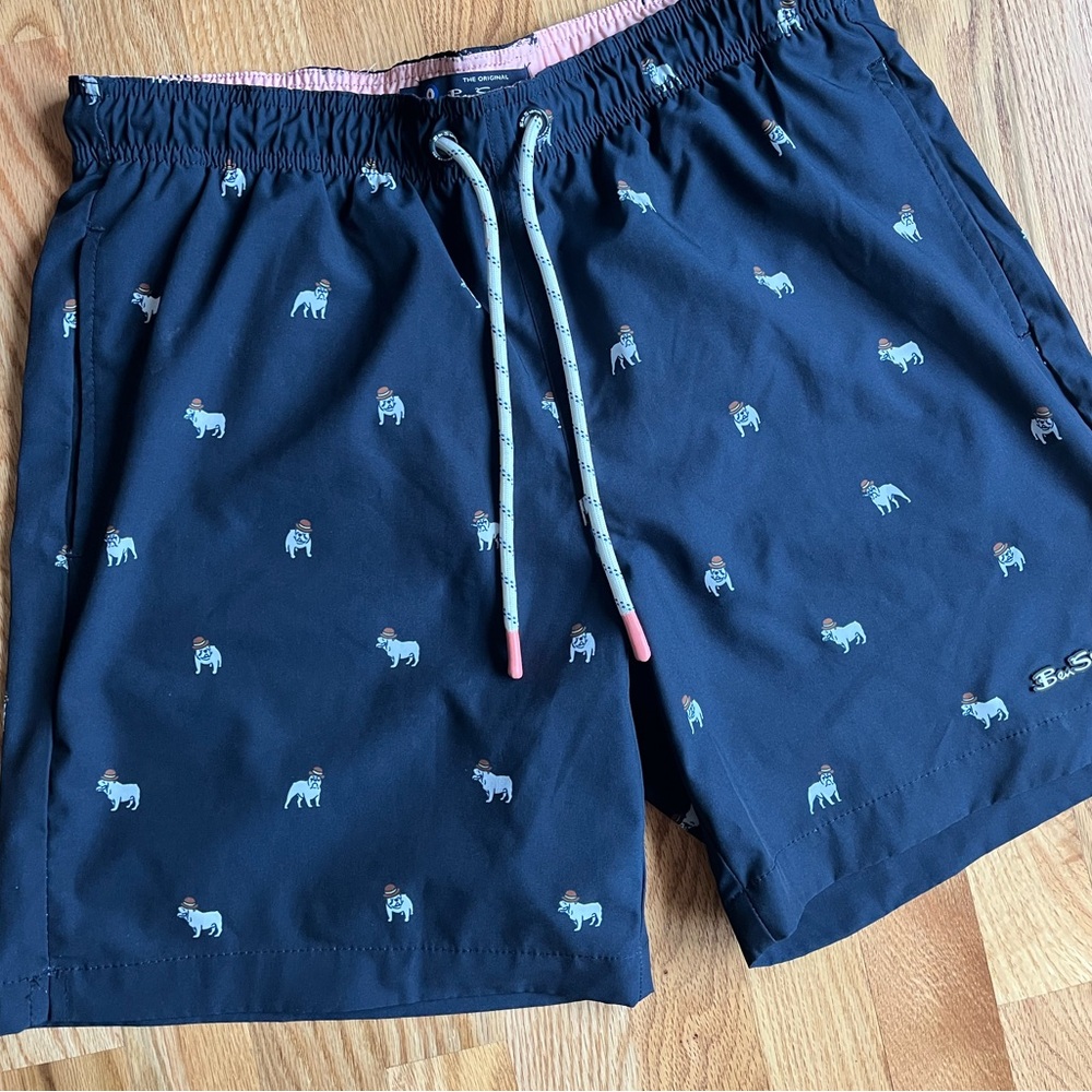 Ben Sherman Navy Bulldog Swim Trunks